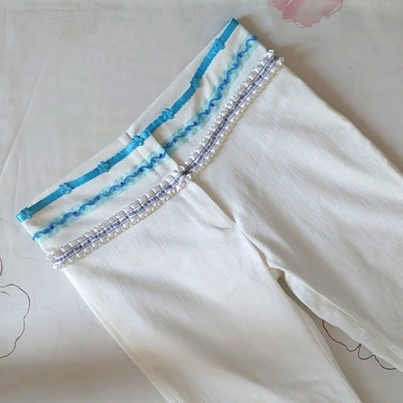 Maje white medium rise straight leg pants - Picture 3 of 11